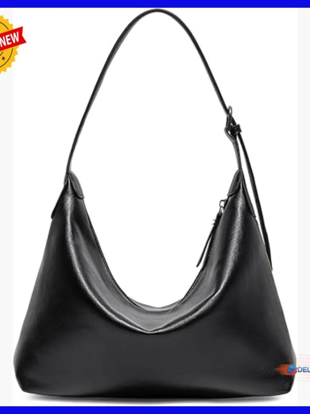 Genuine Leather Slouchy Hobo Shoulder Bag Crossbody Purse